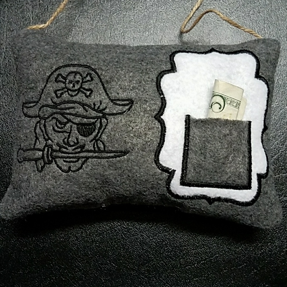 Pirate tooth fairy pillow